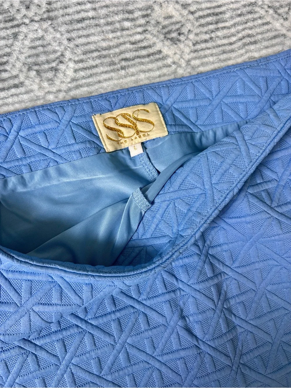 SSYS Kylie Lattice Set in Cornflower Blue
